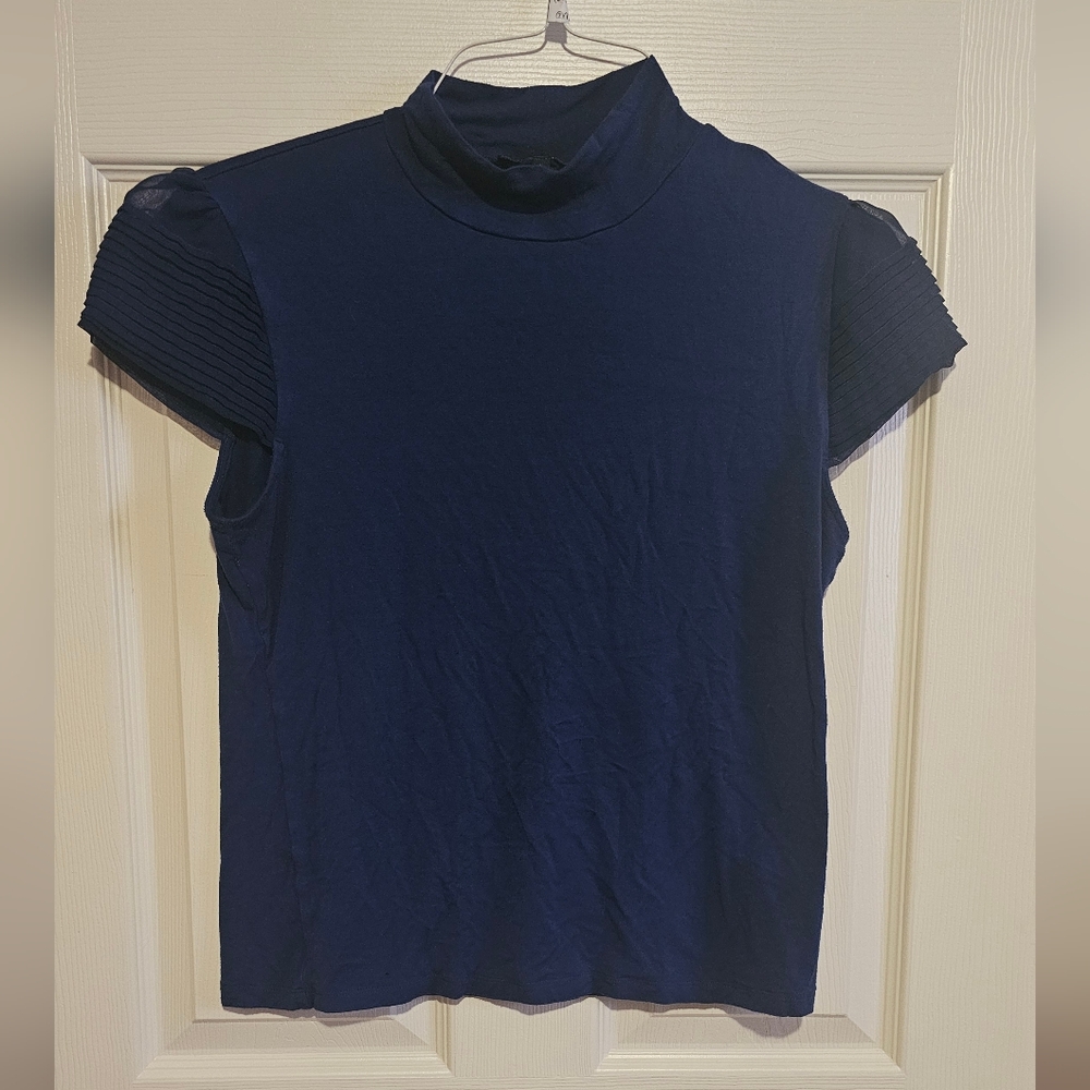 Navy Blue Anne Klein Women's Top Sz L
